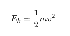 Ek=12mv2E_k = \frac{1}{2}mv^2Ek=21mv2