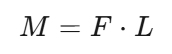 M=F⋅LM = F \cdot LM=F⋅L